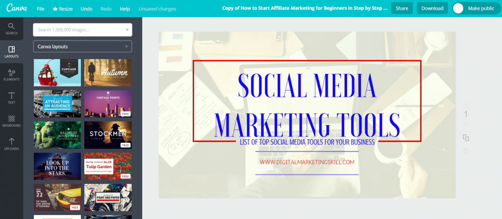 CANVA - Social Media Marketing Tools