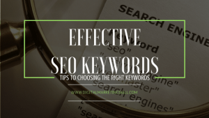 Choosing effective SEO keywords.