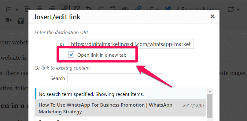 open link in a new tab