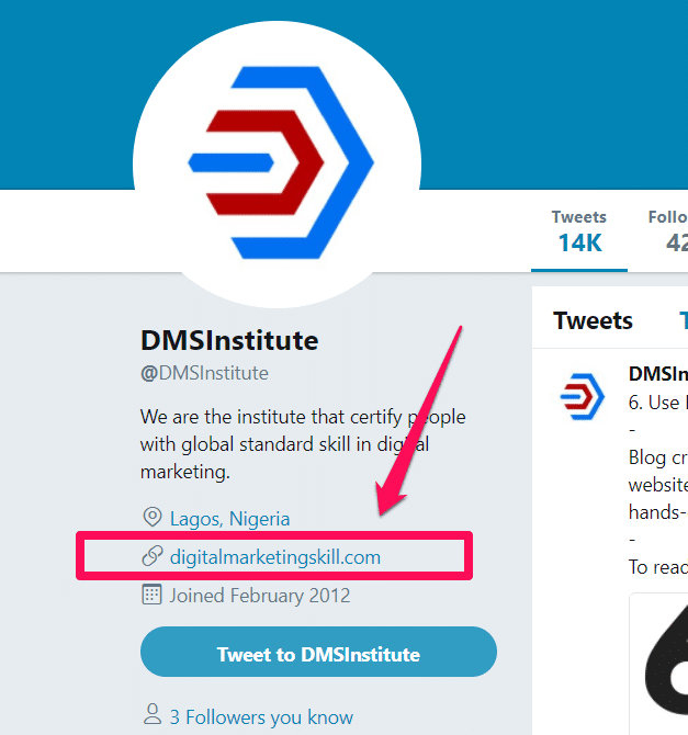 dmsinstitute twitter account
