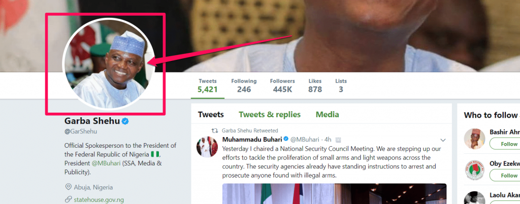 garba shehu profile