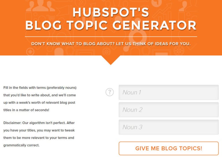 hubspot blog topic generator