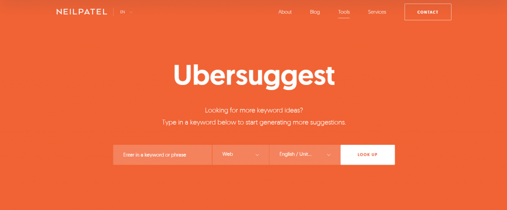 Ubersuggest - keyword-research-tools