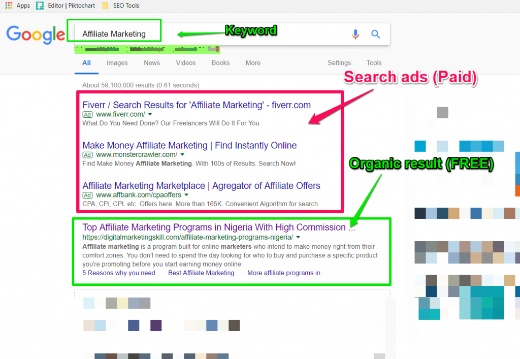 affiliate marketing google