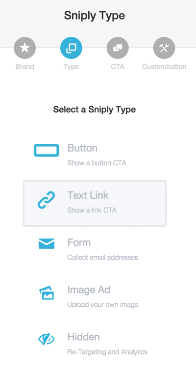 Sniply Select the Button type to create a Button Snip