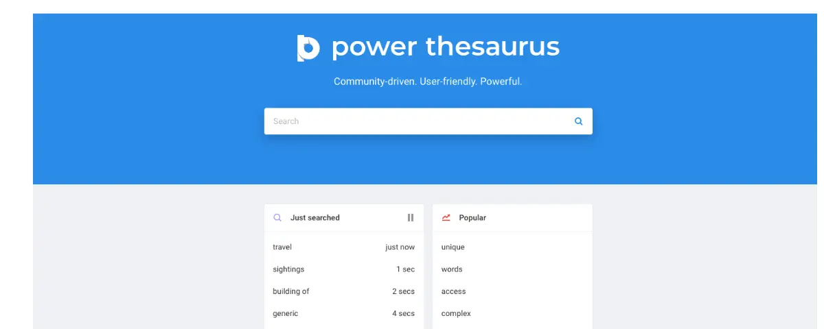 Power thesaurus - SEO Chrome Extensions