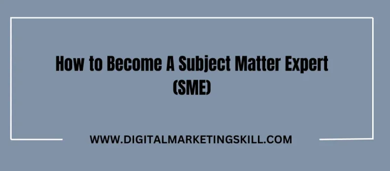 Subject Matter Expert (SME)