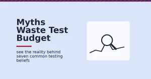 Conversion rate optimisation shown as a magnifying glass flagging a false spike on a results line chart