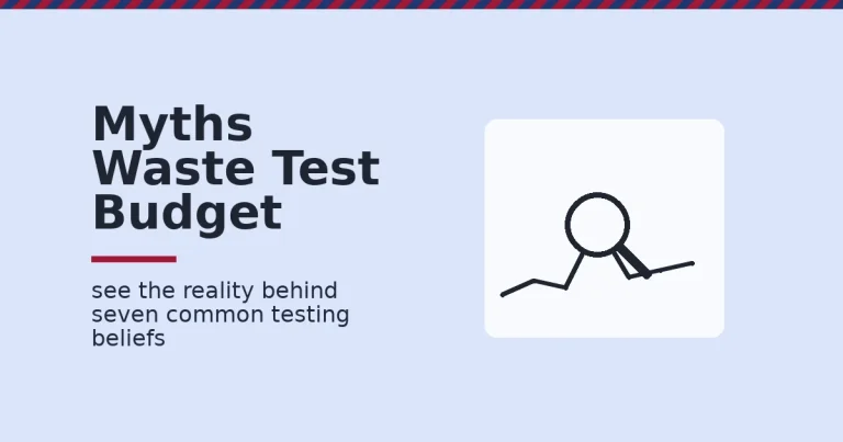 Conversion rate optimisation shown as a magnifying glass flagging a false spike on a results line chart