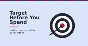 Digital advertising target with an arrow hitting the center