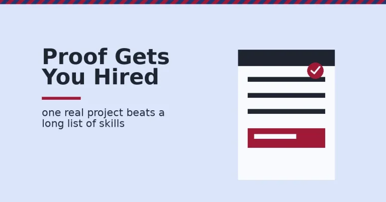 Digital marketing job search shown as a resume page with one result highlighted in crimson and a checkmark badge
