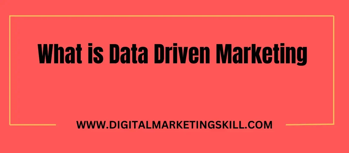What is Data Driven Marketing