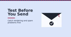 Envelope icon representing email testing tools catching problems before send