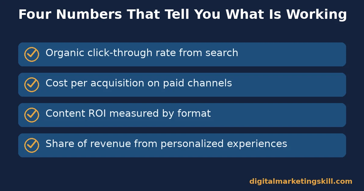 How to measure emerging marketing trends Checklist of four metrics for measuring whether emerging marketing trends are actually affecting a business