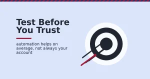 A target with arrows near the center and one crimson arrow missing wide, illustrating facebook ad targeting and the risk of blind automation