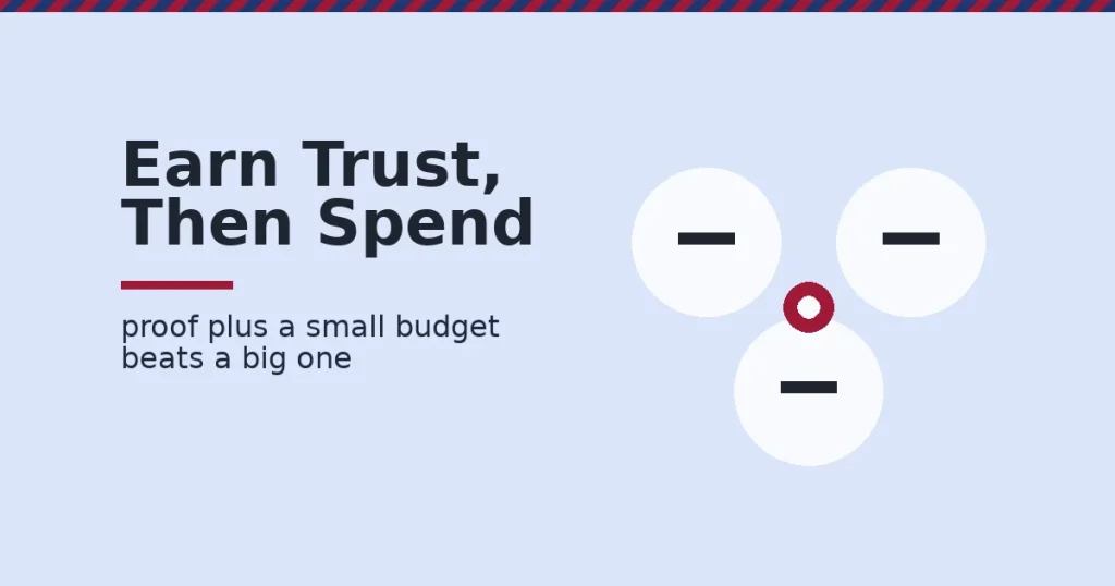 Illustration for find customers on Facebook showing three circles converging on a target
