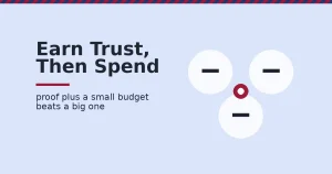 Illustration for find customers on Facebook showing three circles converging on a target