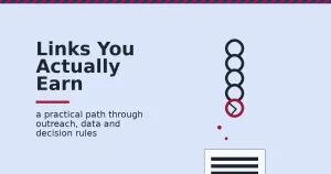 Link building strategies shown as a dark chain holding up a web page, with the bottom link cracked and crimson