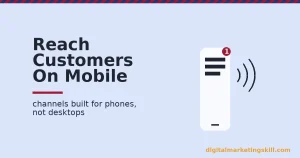 Illustration of mobile marketing reaching a smartphone with a notification
