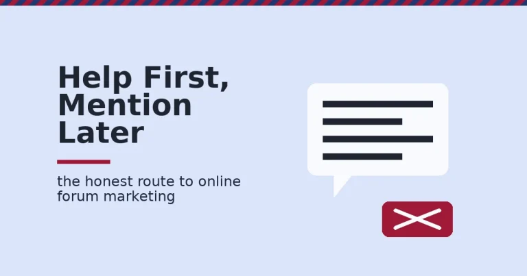 A speech bubble representing a helpful forum answer, next to a crossed-out icon representing spam