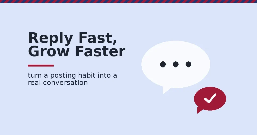 Speech bubble illustration representing social media management as a two-way conversation